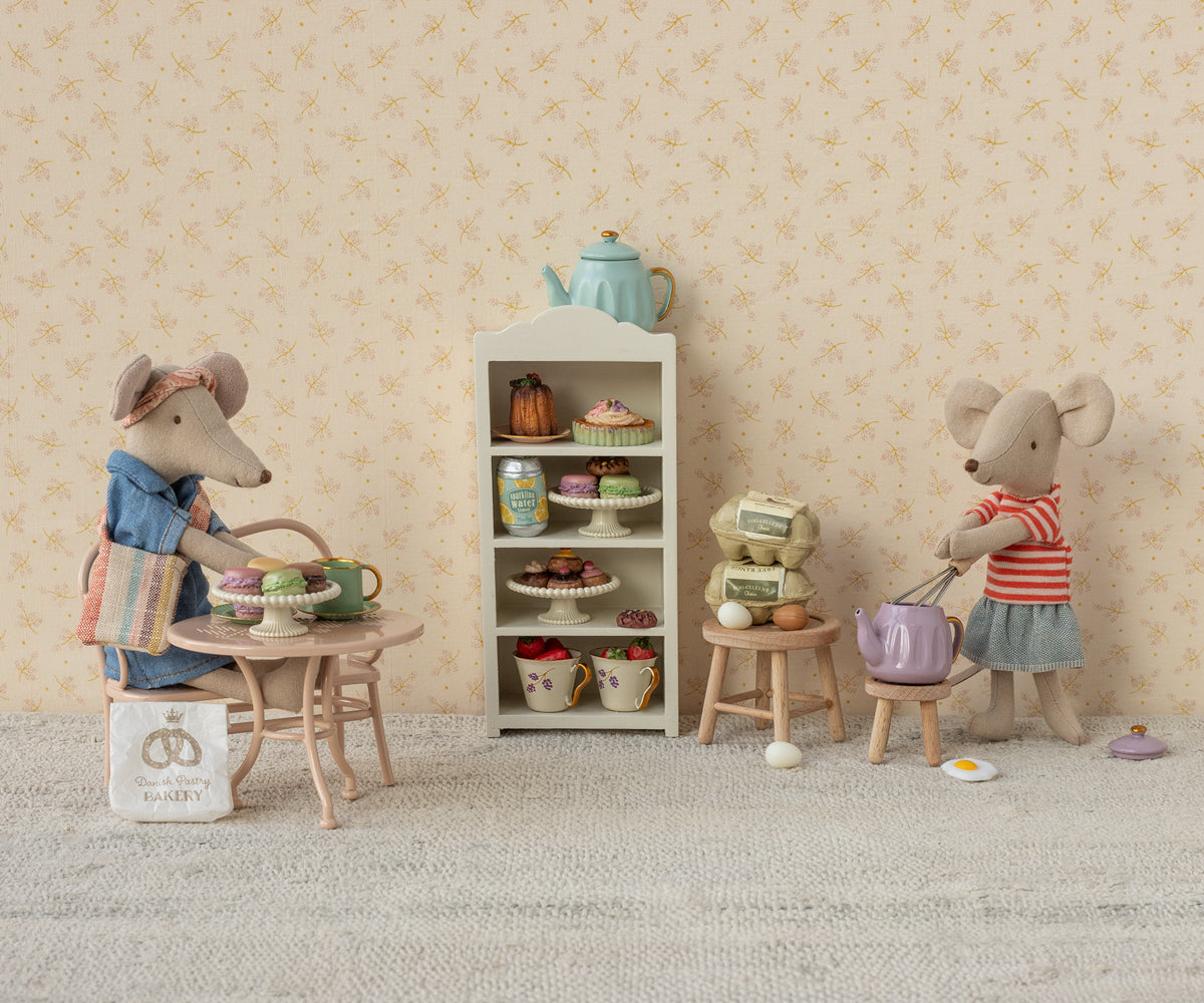 Café-Set, Maus, Groß - Blassrosa, Maus