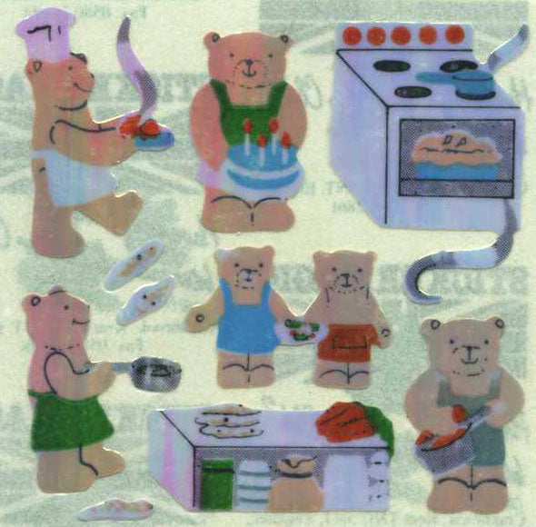 Stickermagic, Pearlie Stickers - Micro Teddy Kitchen