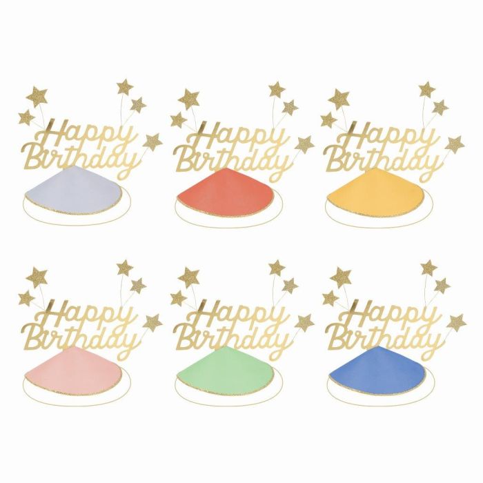 Happy Birthday Party Hats, 6 Pack - Meri Meri