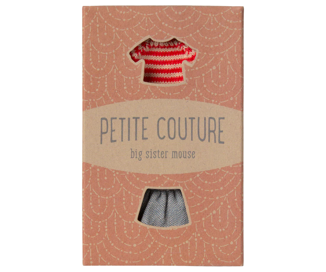 Strickpullover und Rock, Große Schwester Maus, Maileg