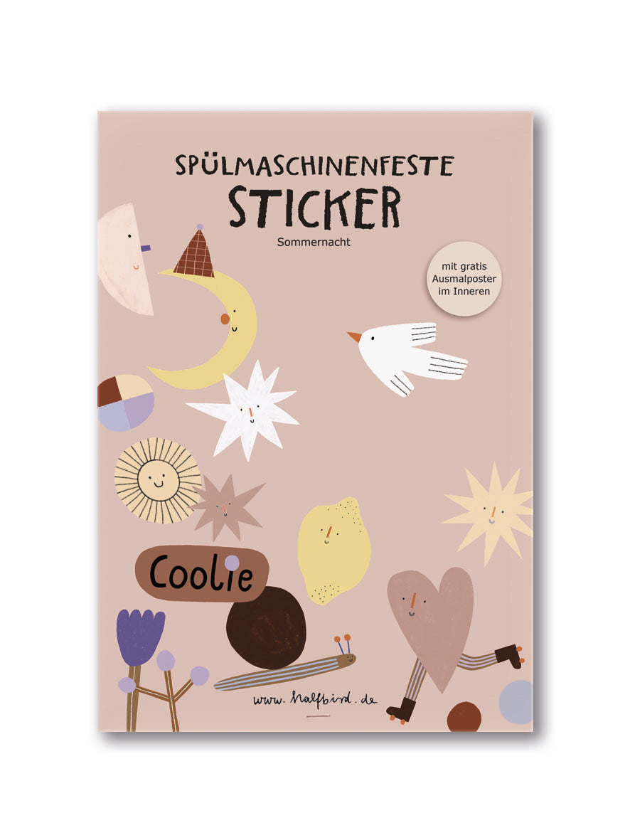 Spülmaschinenfeste Sticker - Sommernacht, Halfbird