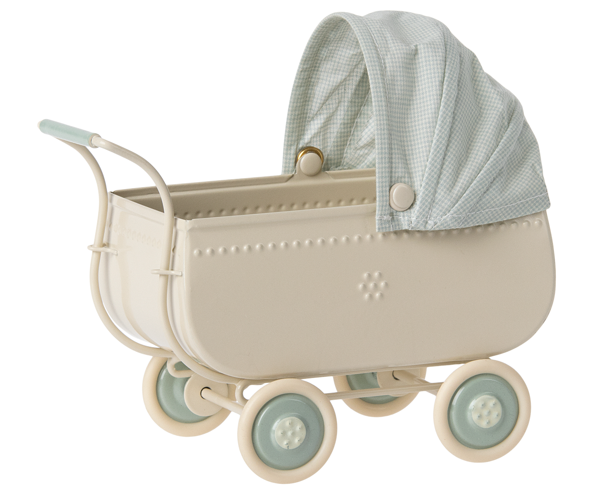 Maileg, Kinderwagen, Micro - Blau