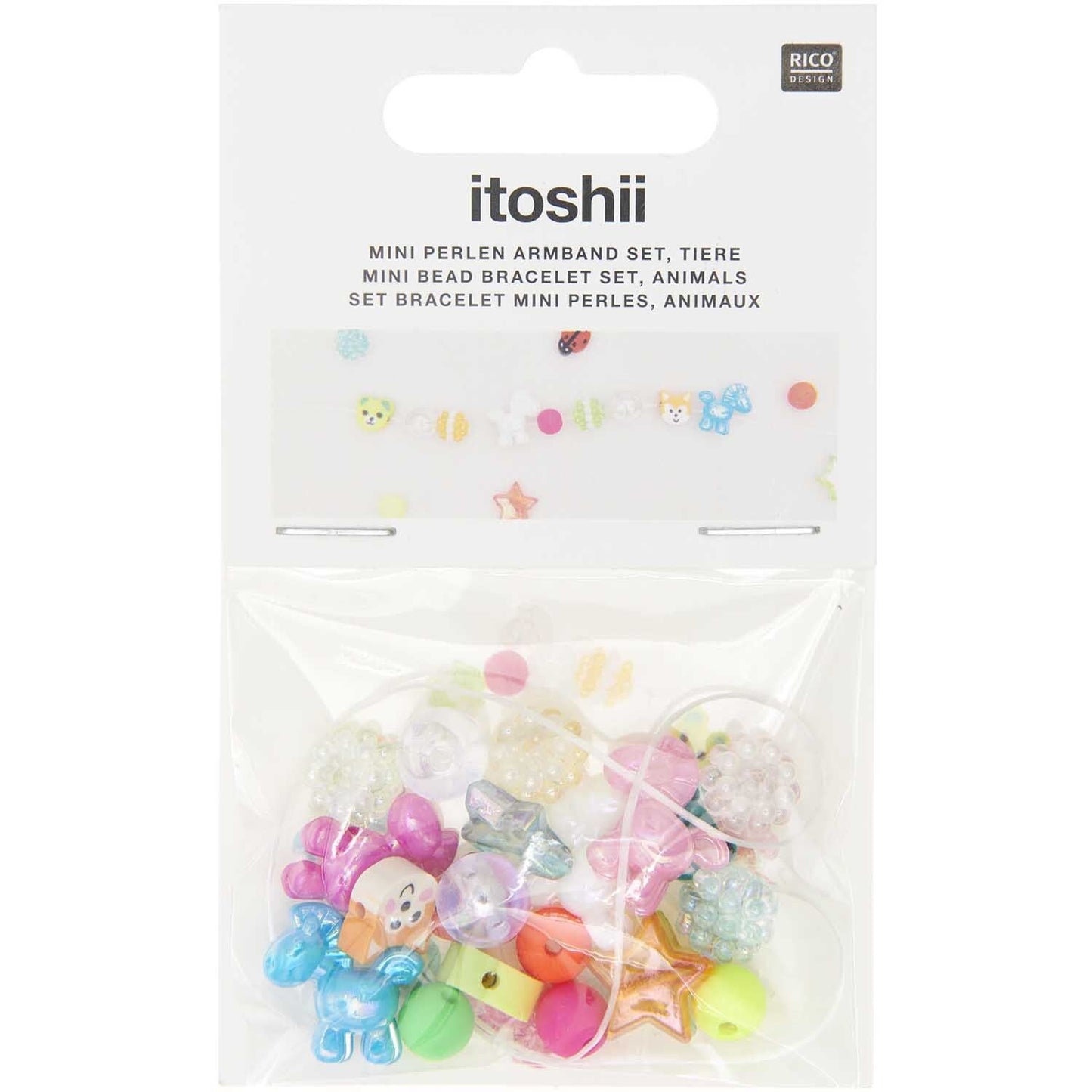 Rico Design itoshii - Mini Perlen Armband Set - Tiere