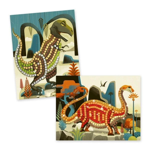 Djeco, Mosaike: Metallische Dinosaurier