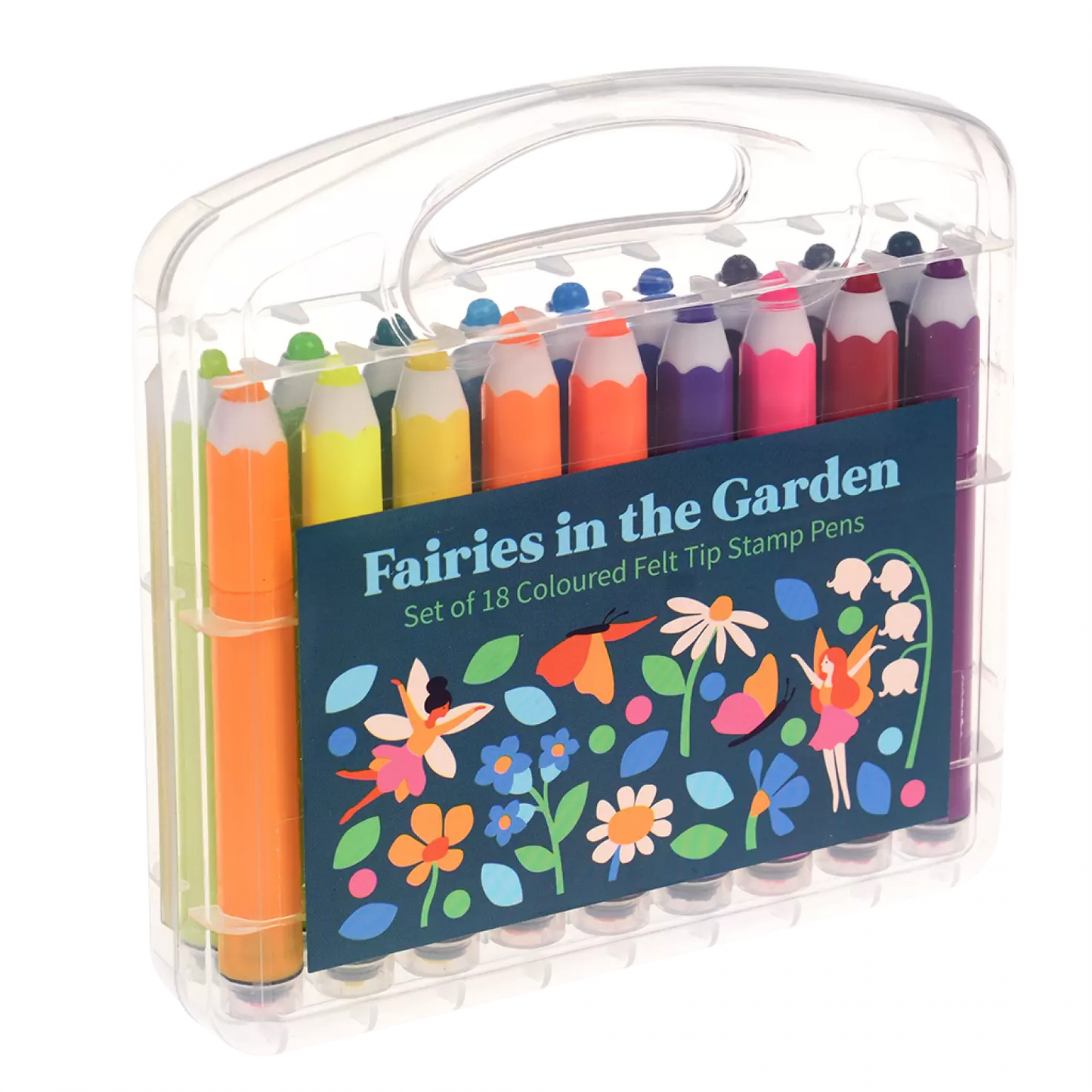 Filzstifte mit Stempeln Fairies in the Garden (18-er Set)