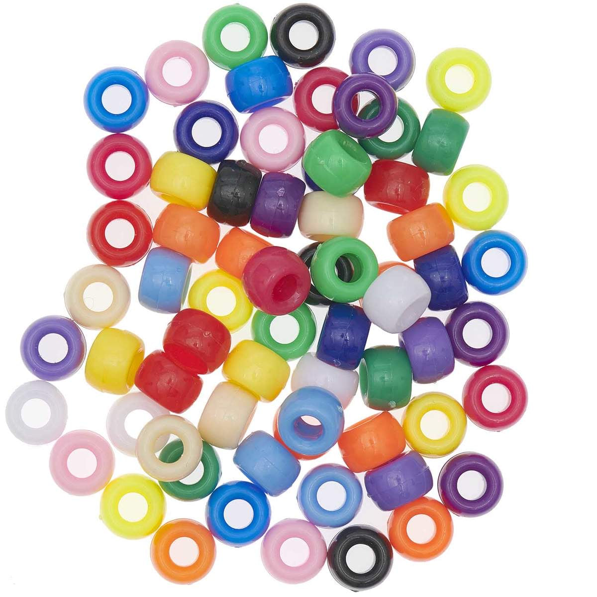 Rico Design itoshii - Ponii Beads klassik bunt 9x6mm 400 Stück