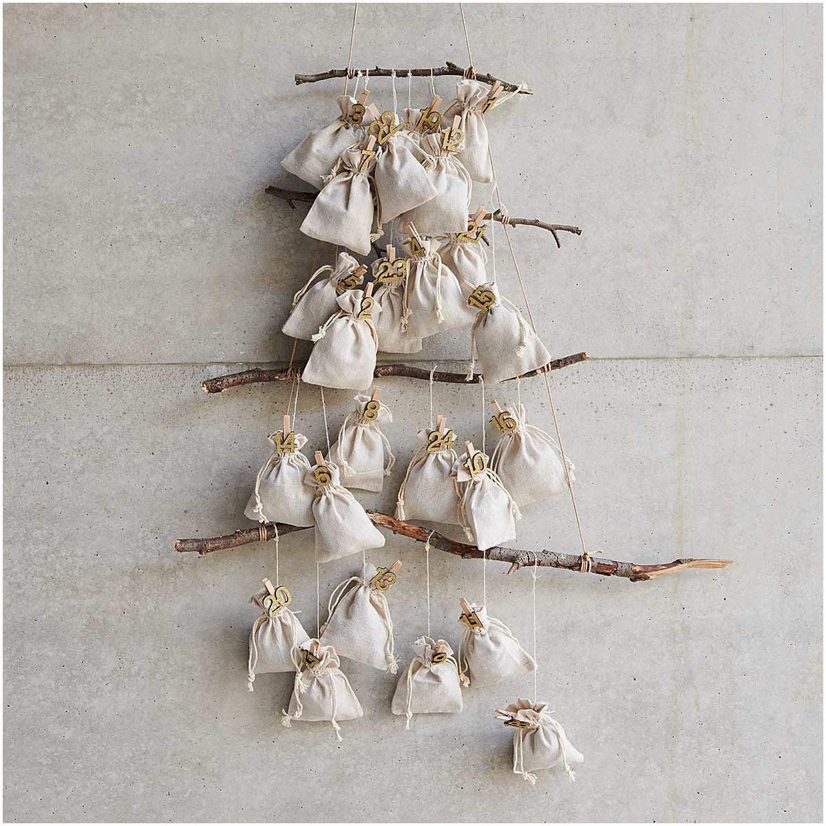 Rico Design, Ohhh! Lovely! Holzclips Adventskalender Zahlen 1-24