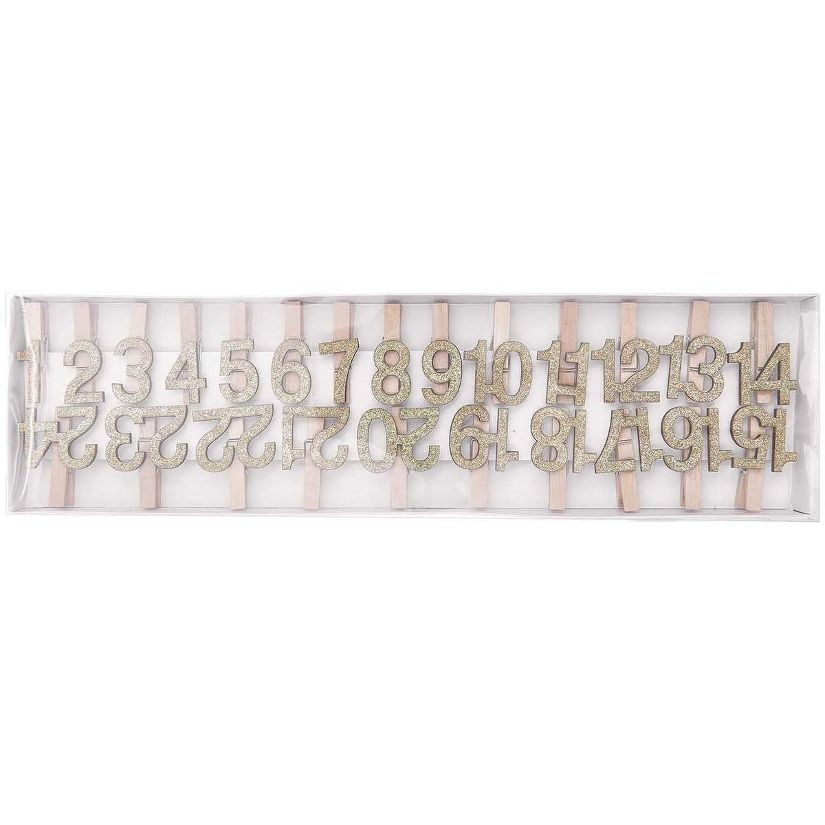 Rico Design, Ohhh! Lovely! Holzclips Adventskalender Zahlen 1-24