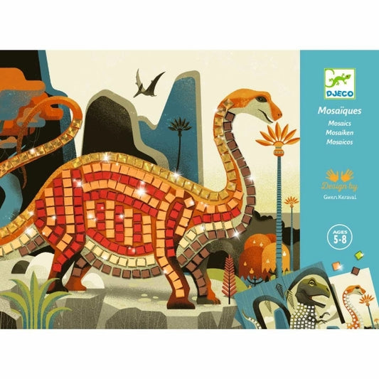 Djeco, Mosaike: Metallische Dinosaurier