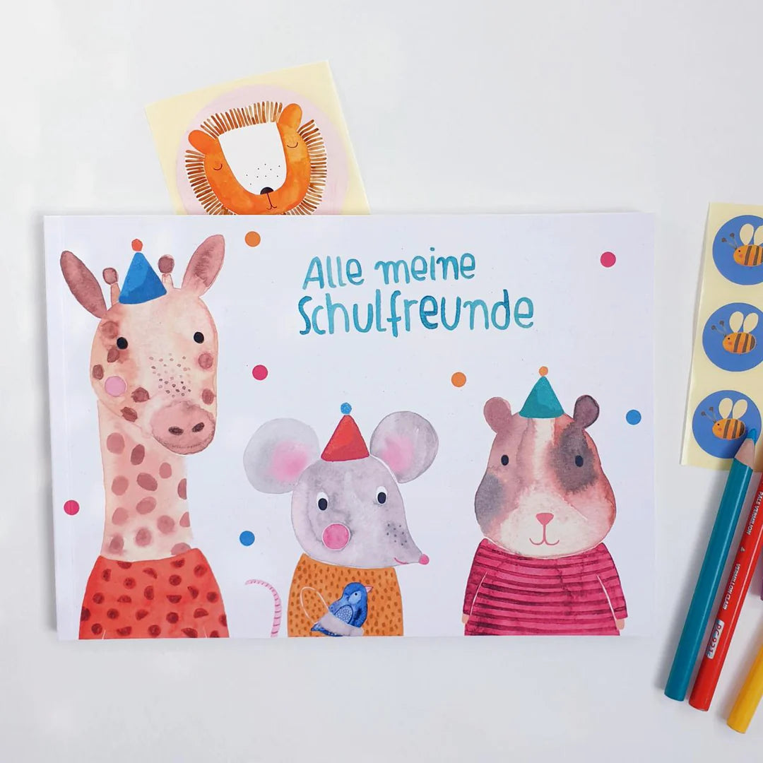 Frau Ottilie, Freundebuch, Alle Meine SCHULFREUNDE, Giraffe, Maus & Hamster