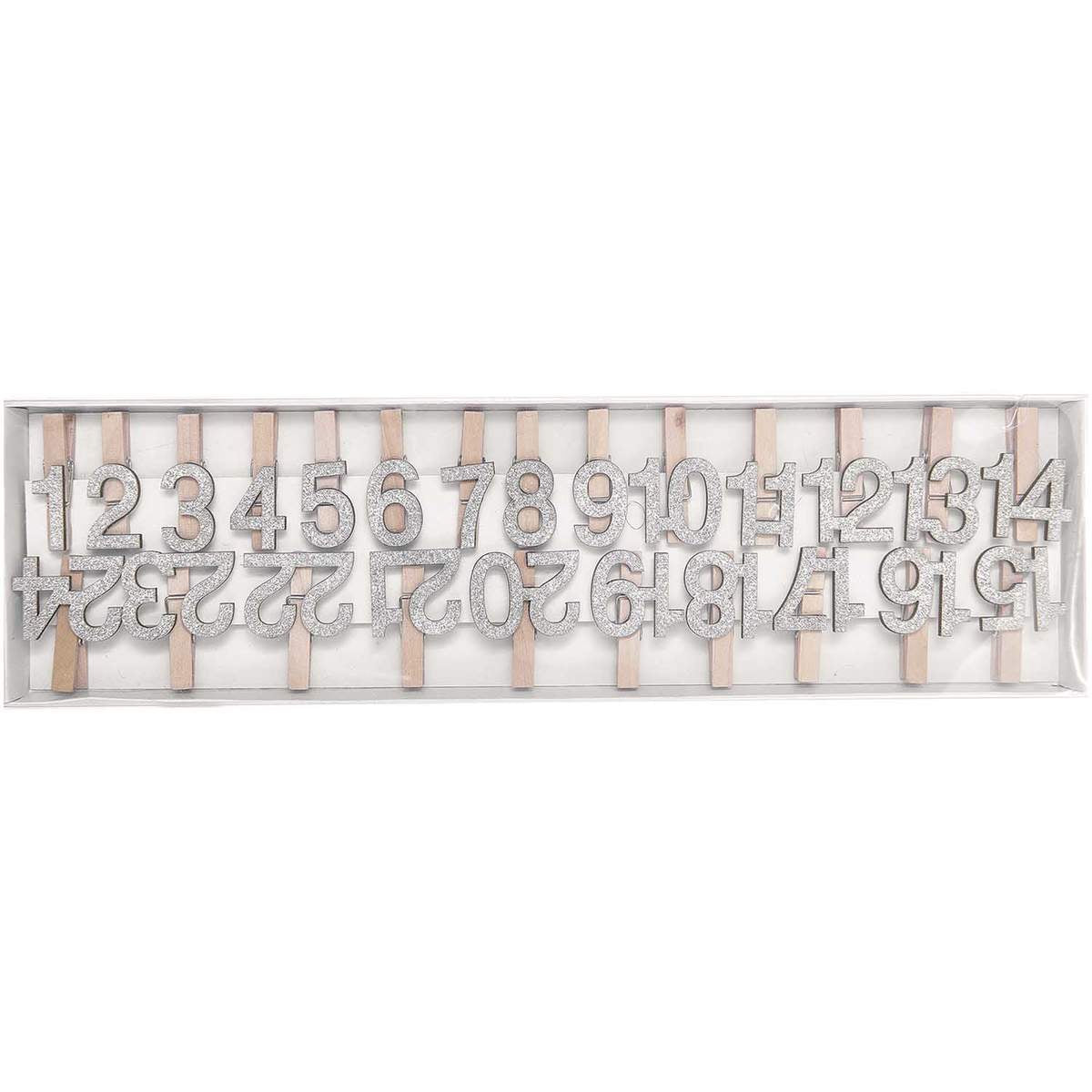 Rico Design, Ohhh! Lovely! Holzclips Adventskalender Zahlen 1-24