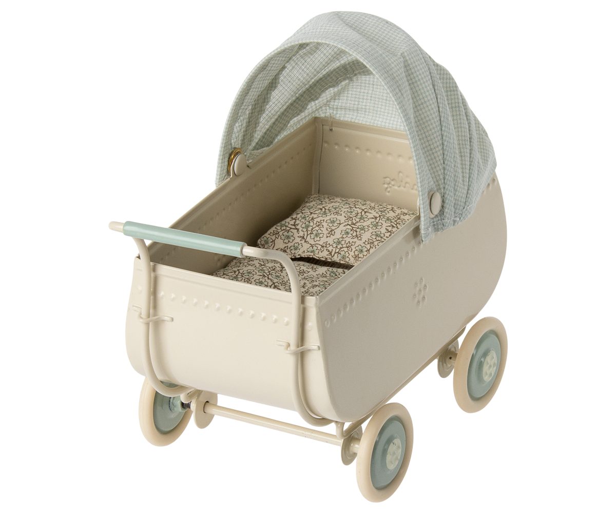 Maileg, Kinderwagen, Micro - Blau