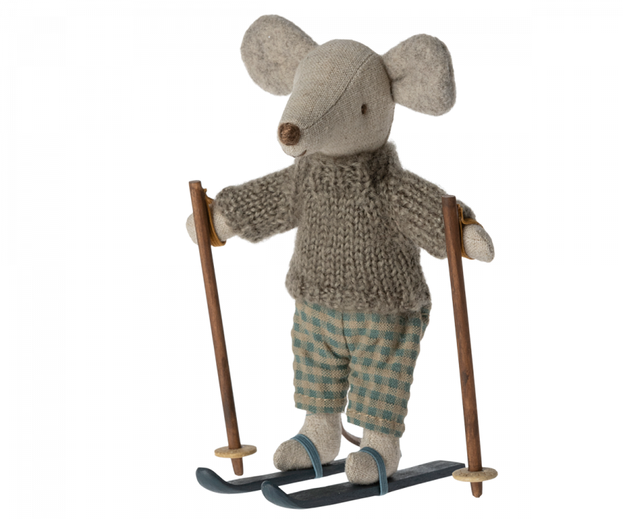 Maileg, Wintermaus, Großer Bruder mit SKI