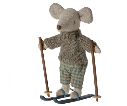 Maileg, Wintermaus, Großer Bruder mit SKI