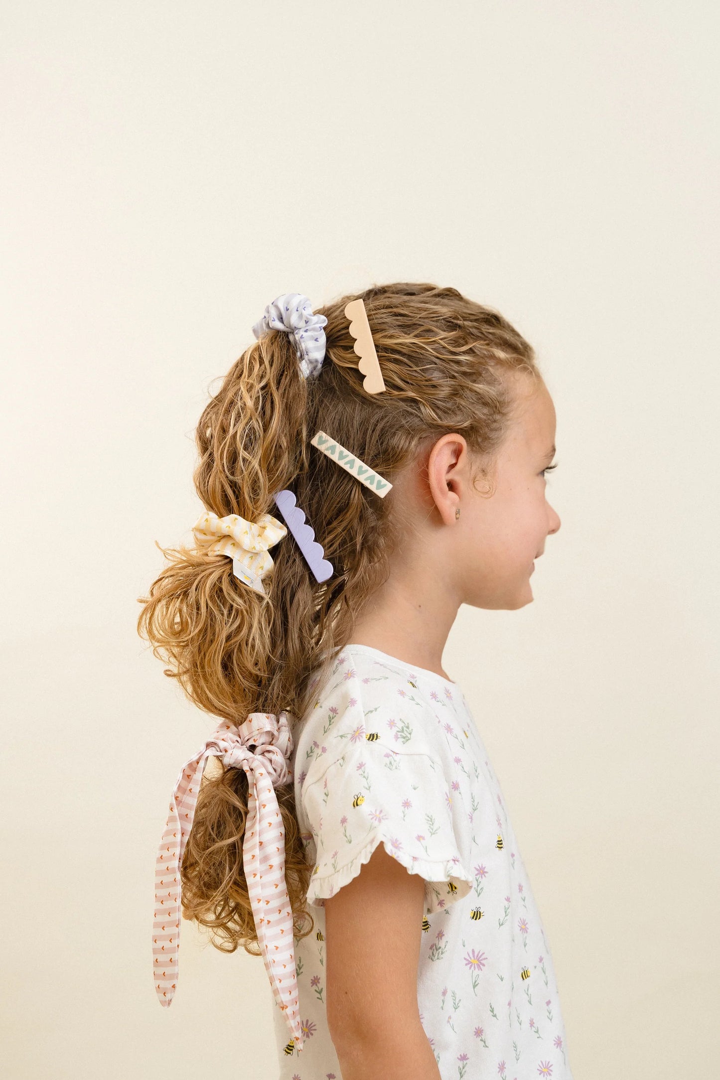 The Cotton Cloud, Set mit 3 Haarspangen, Maxi (Caramel, Lila oder Lemon)