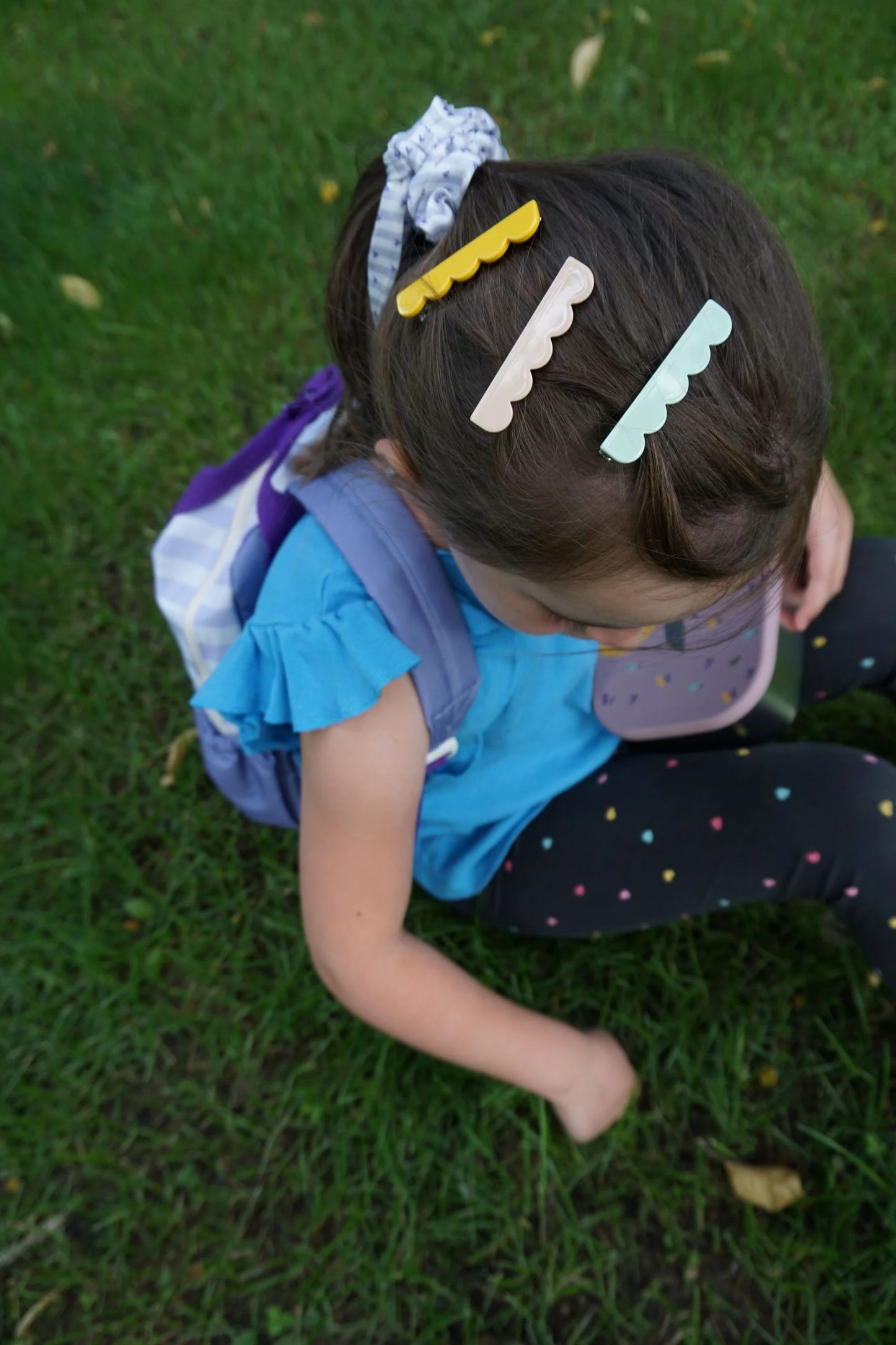 The Cotton Cloud, Set mit 3 Haarspangen, Maxi (Caramel, Lila oder Lemon)