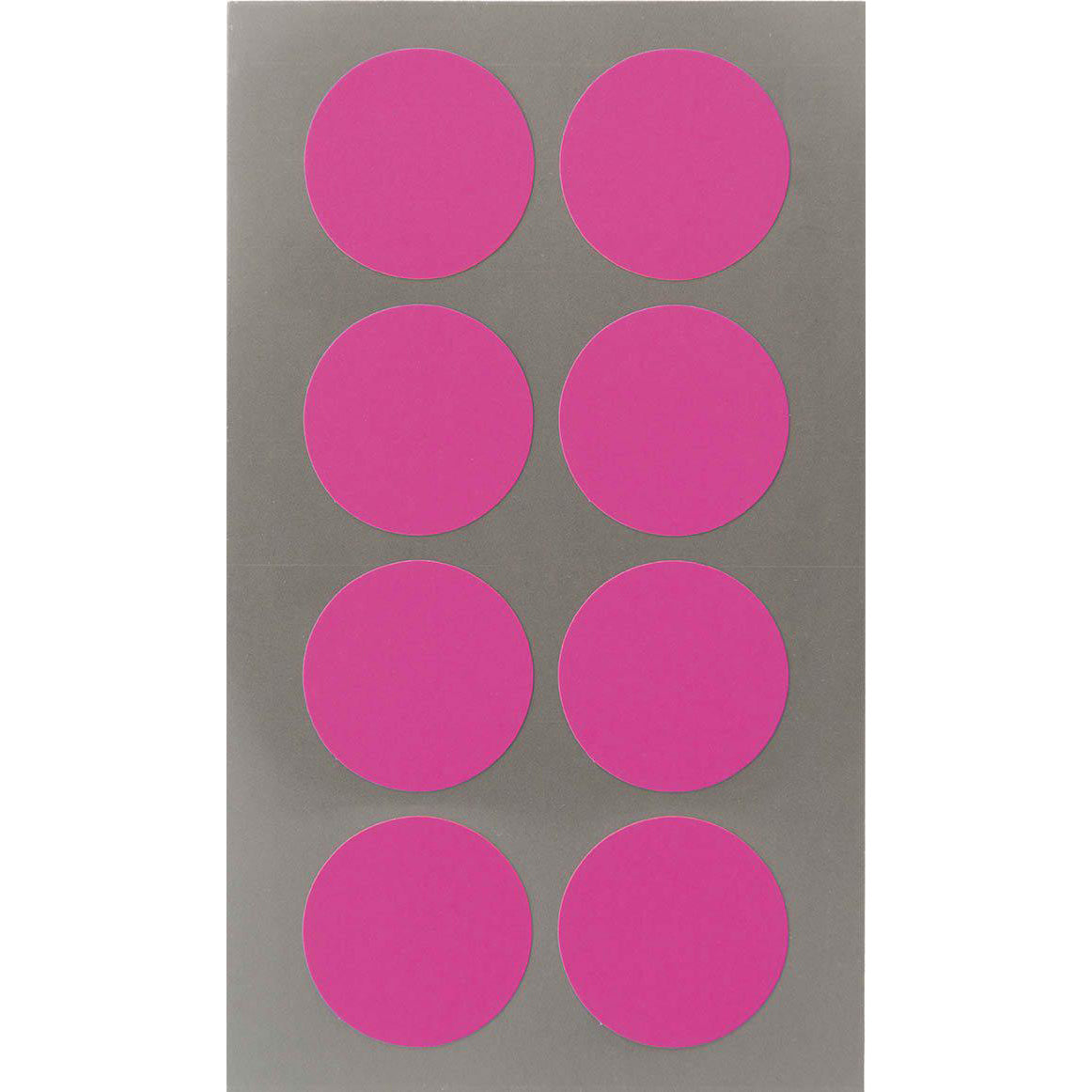 4 Sticker-Bögen PUNKTE, neonpink