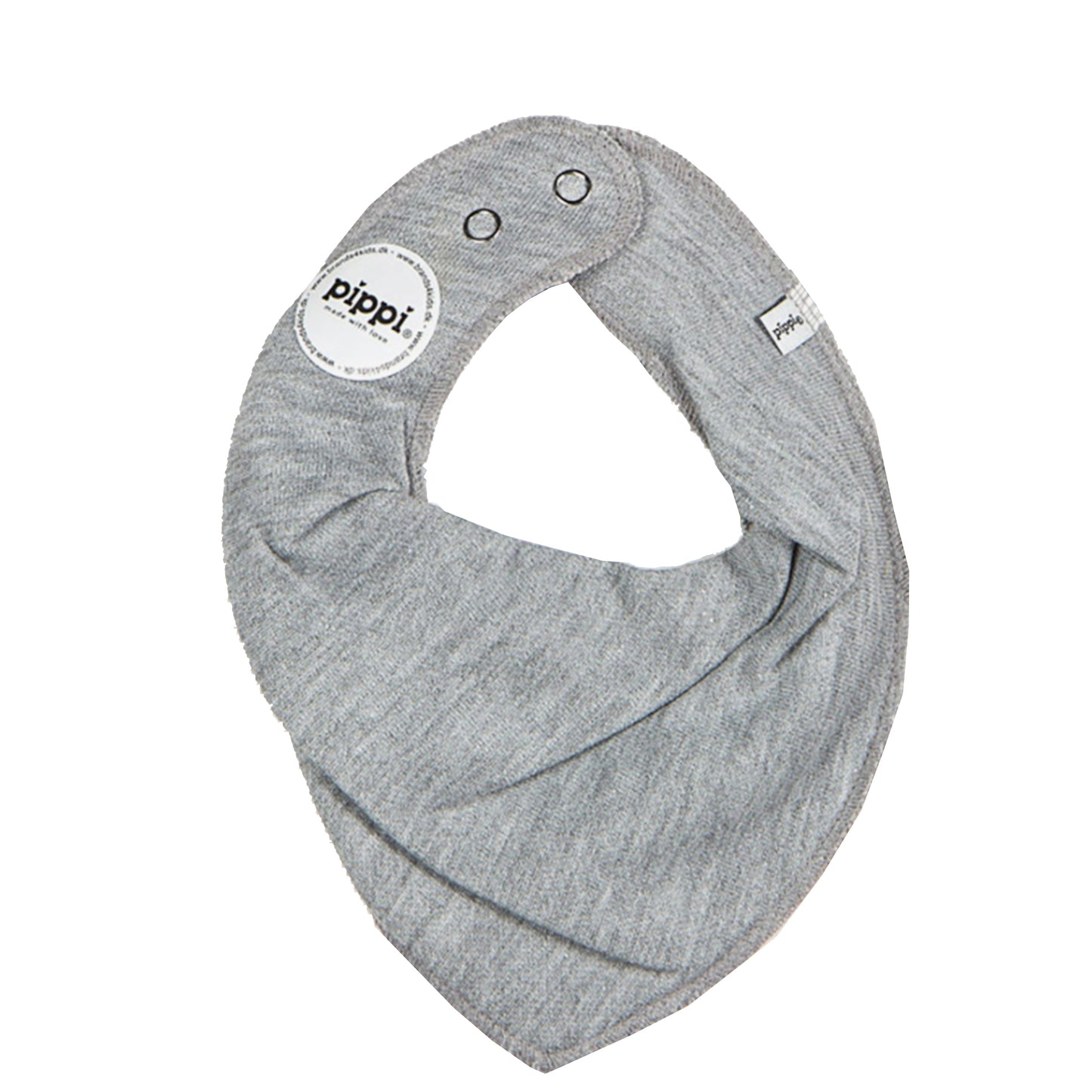 Pippi, Halstuch Dreieckstuch Baby Lätzchen Halstücher - GREY MELANGE