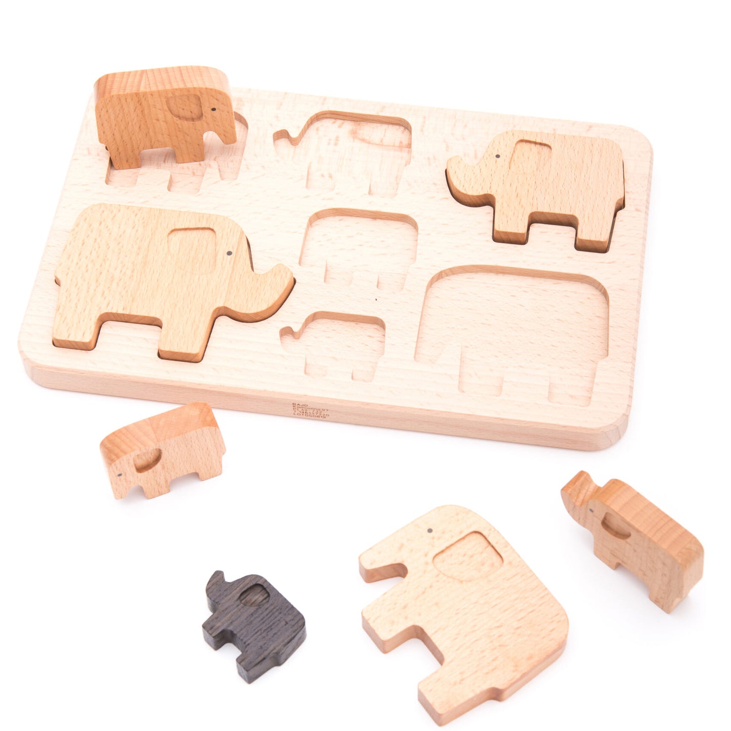 BAJO Holzpuzzle, Sortier- und Stapelspiel ELEFANT