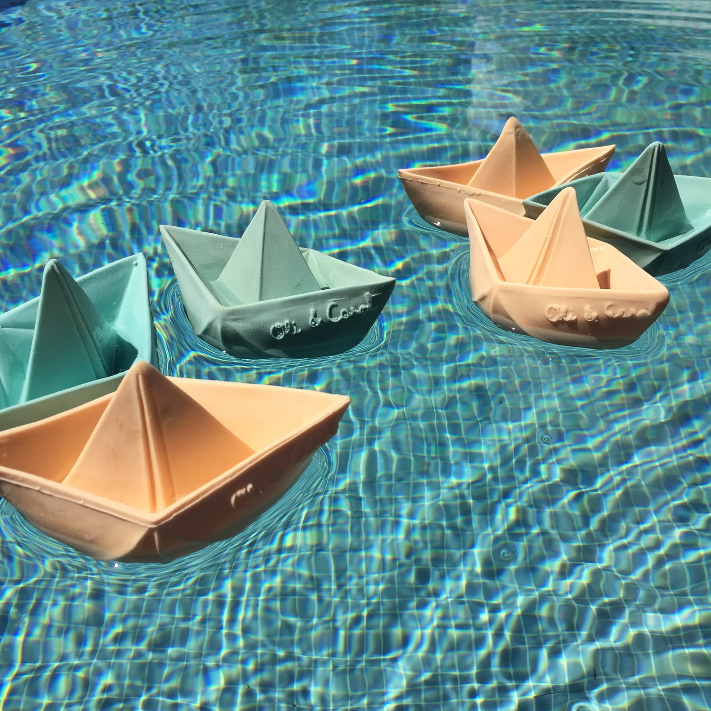 Badespielzeug Origami-Boot mint, Oli&Carol