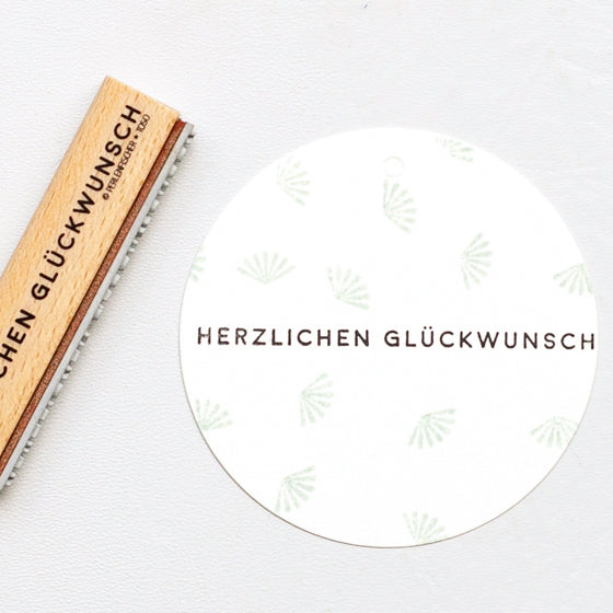 Text-Stempel HERZLICHEN GLÜCKWUNSCH, Perlenfischer