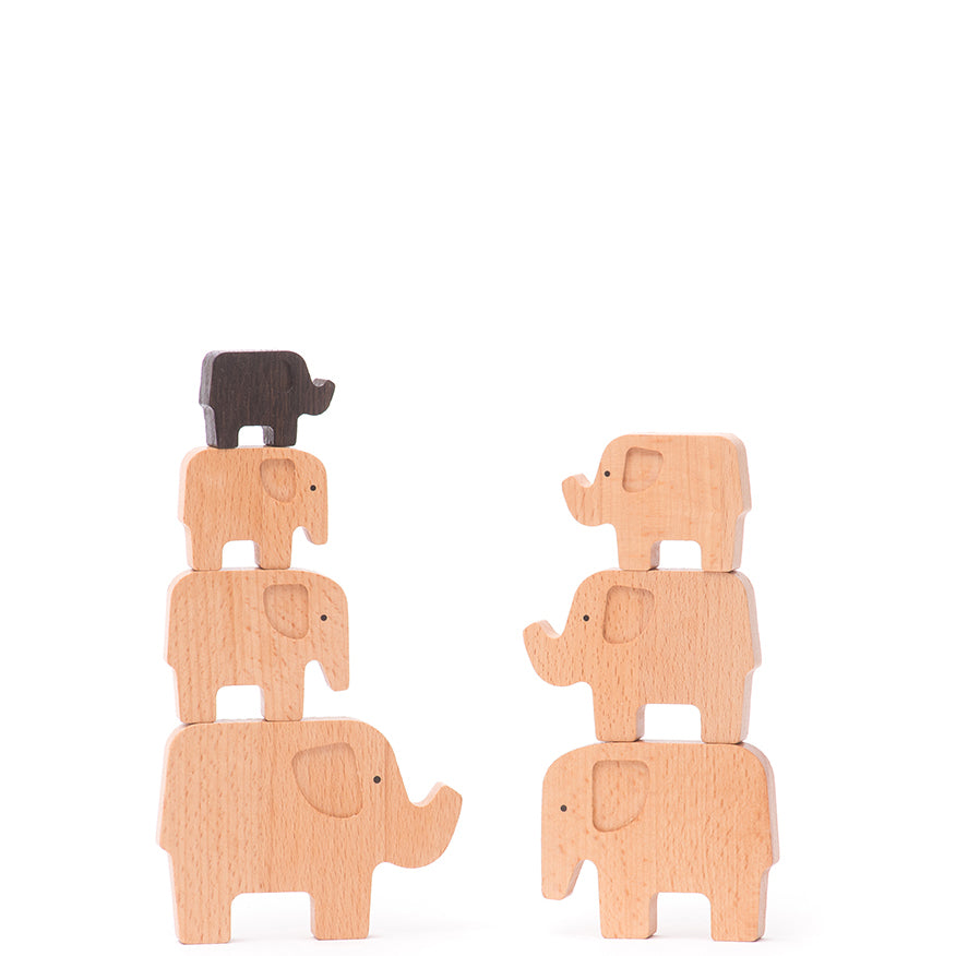 BAJO Holzpuzzle, Sortier- und Stapelspiel ELEFANT